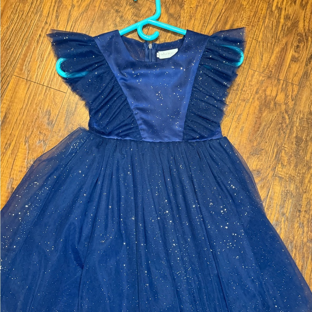 Elegant Navy Blue Kids Formal Dress